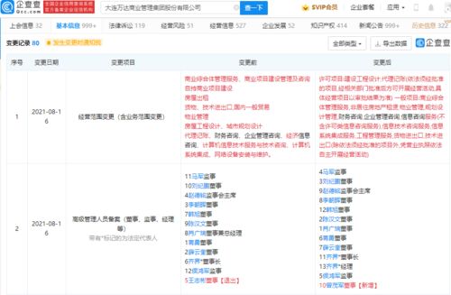 萬達商業經營范圍擴大，新增信息系統集成服務并調整董事